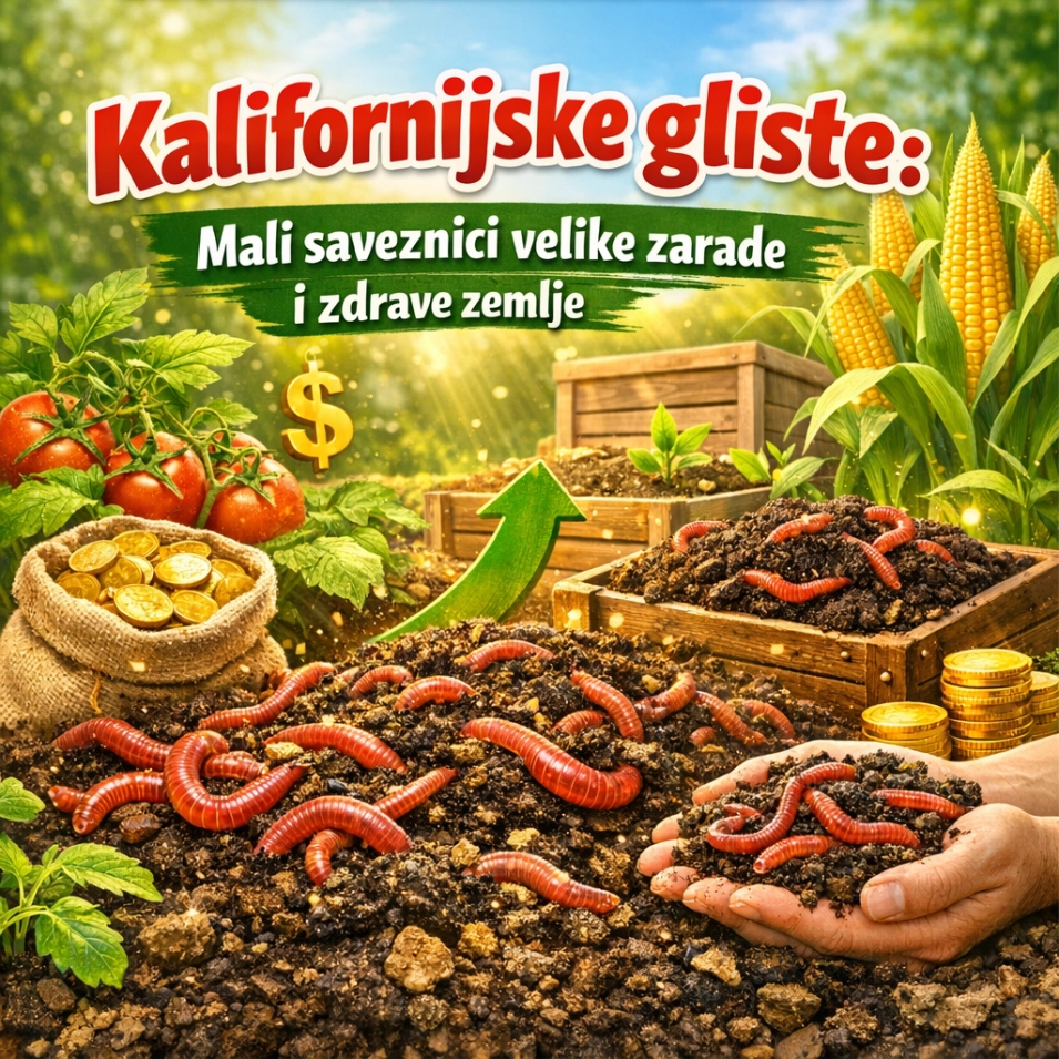 Kalifornijske gliste Mali saveznici velike zarade i zdrave zemlje